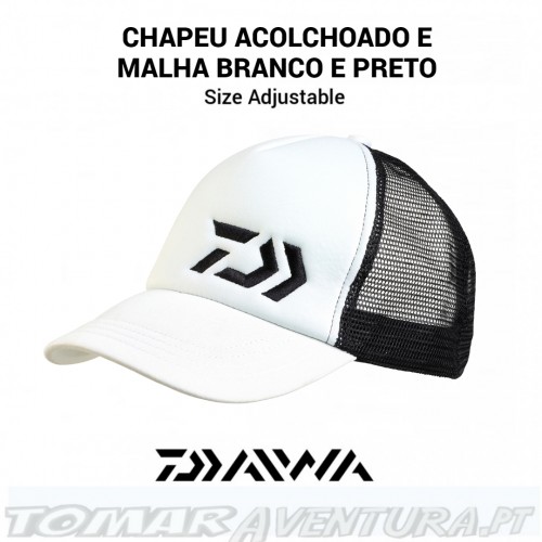 Chapeu Daiwa Acolchoado Branco Preto