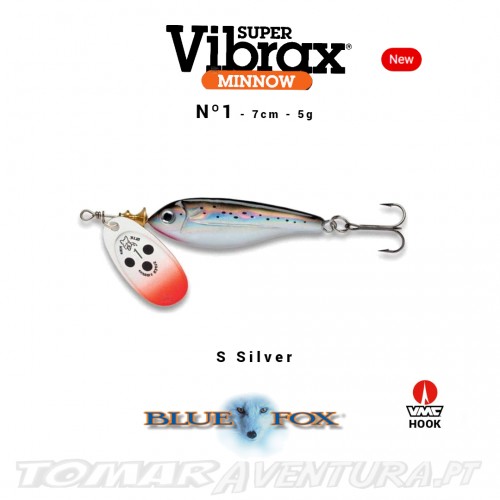 Amostra Blue Fox Super Vibrax Minnow Nº1
