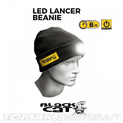 Black Cat Led Lance Beanie