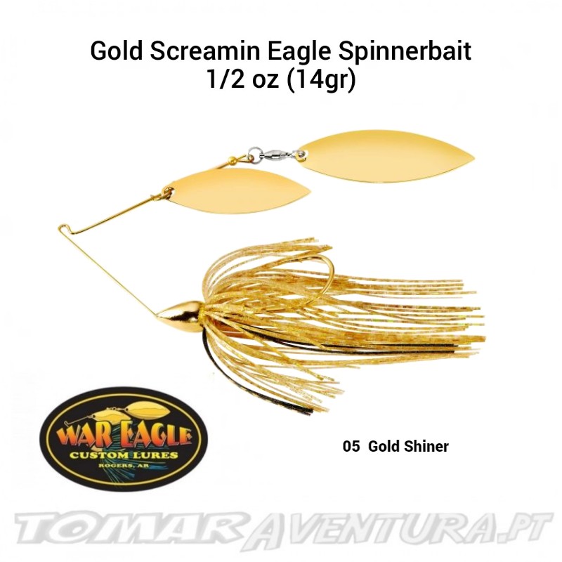 War Eagle  Gold Spinerbait Double Willow 1/2oz