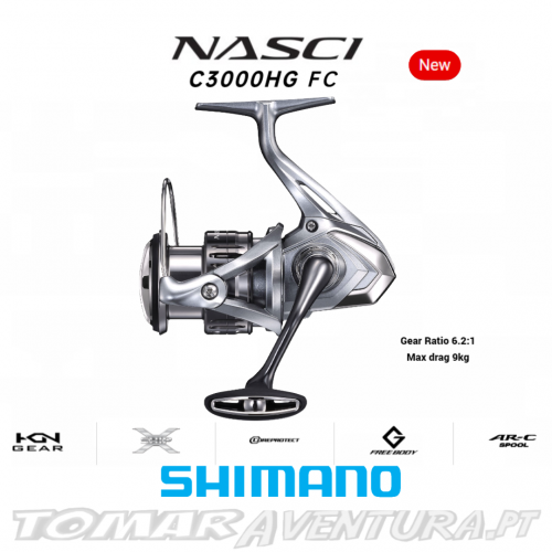 Shimano Drag Frontal Spinning Reel Nasci FC 3000