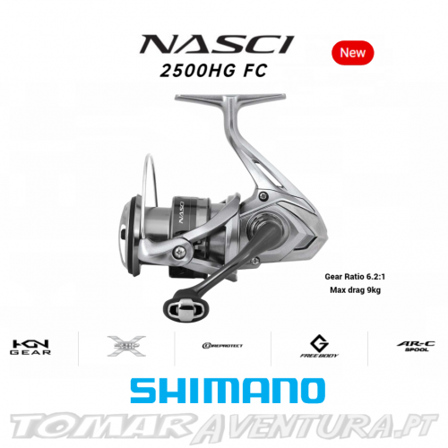 Carreto Spinning Shimano Nasci FC 2500