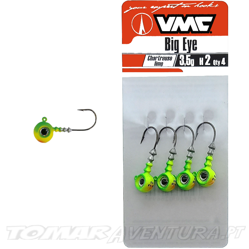 VMC Big Eye Jig Head  Chartreuse Lime