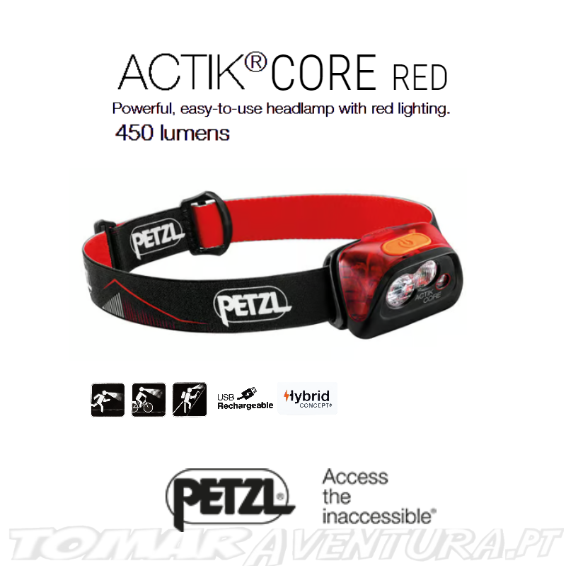 Petzl ACTIK CORE 450lm Red