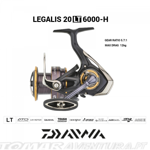 Carreto Spinning Daiwa Legalis LT 2500 XH
