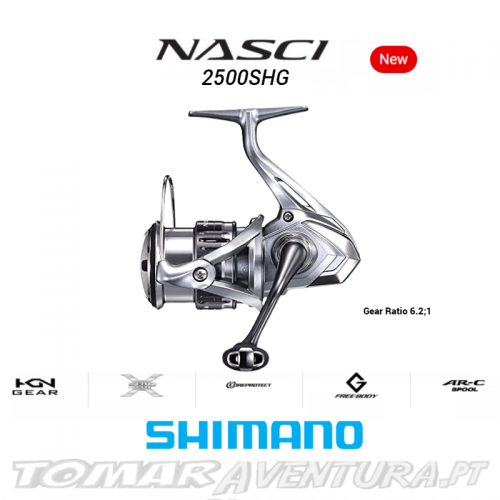Carreto Spinning Shimano Nasci 2500SHG FC