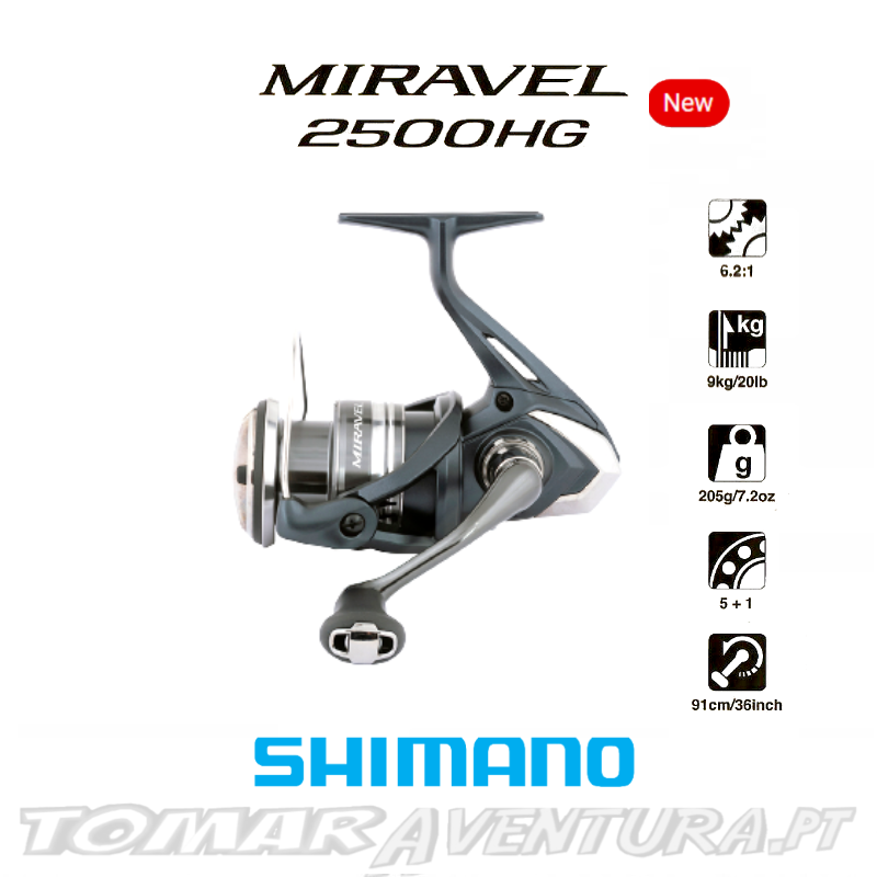 Shimano Miravel 2500HG Spinning Reel, Spin Fishing