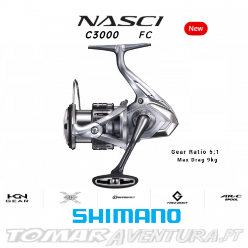Carreto Spinning Shimano Nasci C3000FC