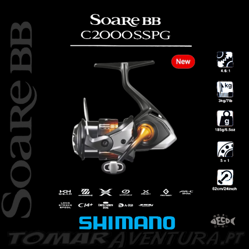 Carreto Spinning Shimano Soare BB A C2000SSPG