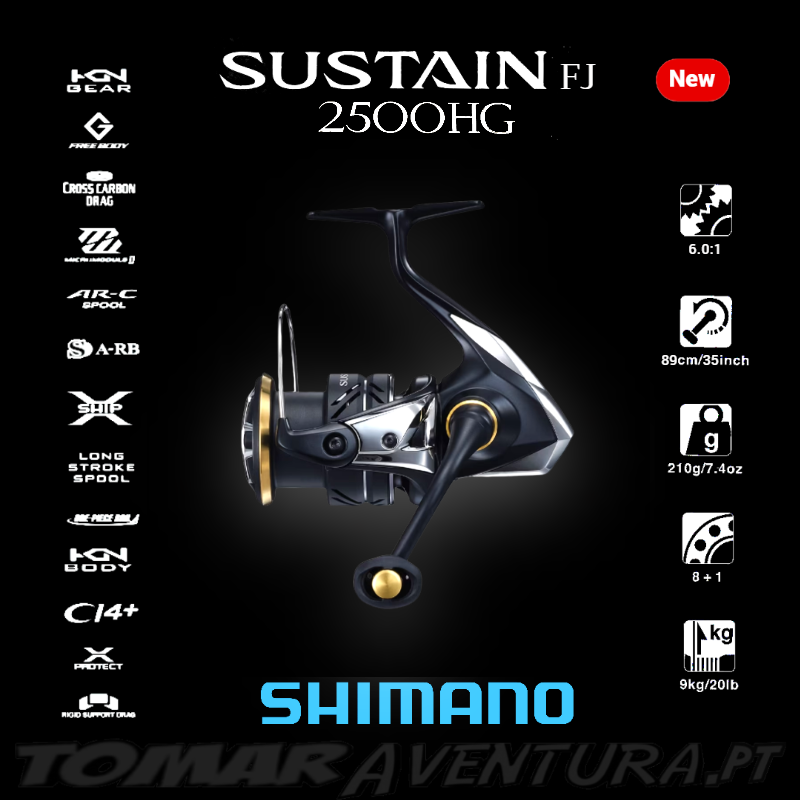 Shimano Spinning Fron Drag Reel  Sustain FJ 2500HG